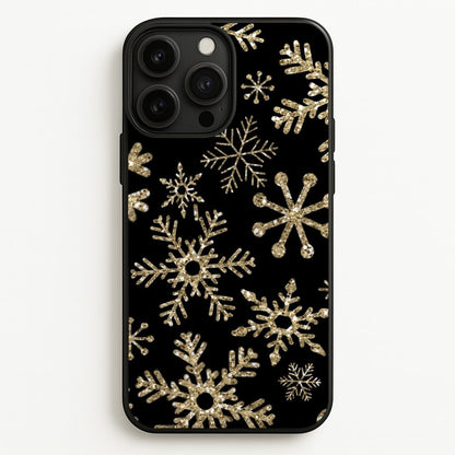 Gold Snowflake Pattern  -  Phone Case for iPhone 13 Pro Max
