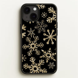Gold Snowflake Pattern  -  Phone Case for iPhone 13