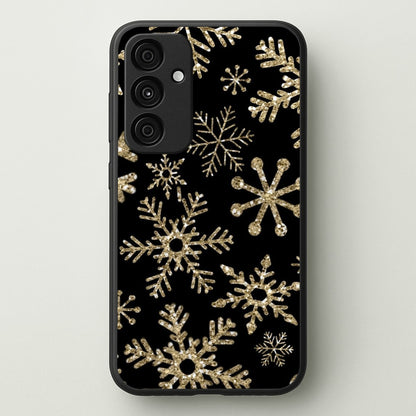 Gold Snowflake Pattern  -  Phone Case for Galaxy A35