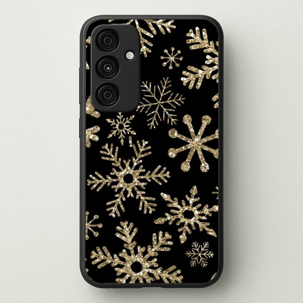 Gold Snowflake Pattern  -  Phone Case for Galaxy A35