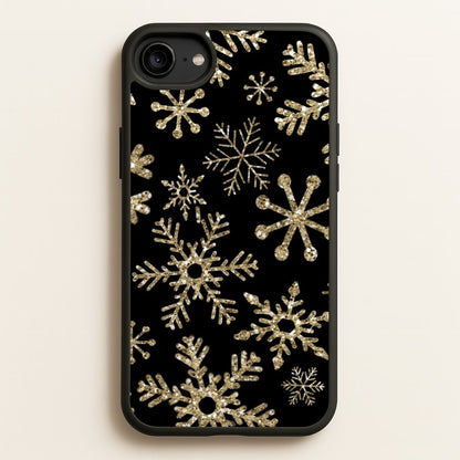 Gold Snowflake Pattern  -  Phone Case for iPhone 6 / 7 / 8 / SE