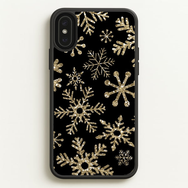 Gold Snowflake Pattern  -  Phone Case for iPhone XS Max
