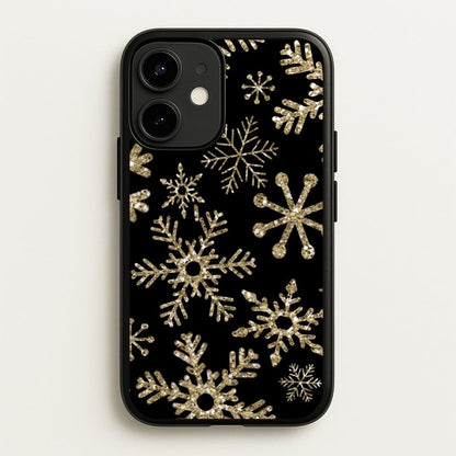 Gold Snowflake Pattern  -  Phone Case for iPhone 12 Mini