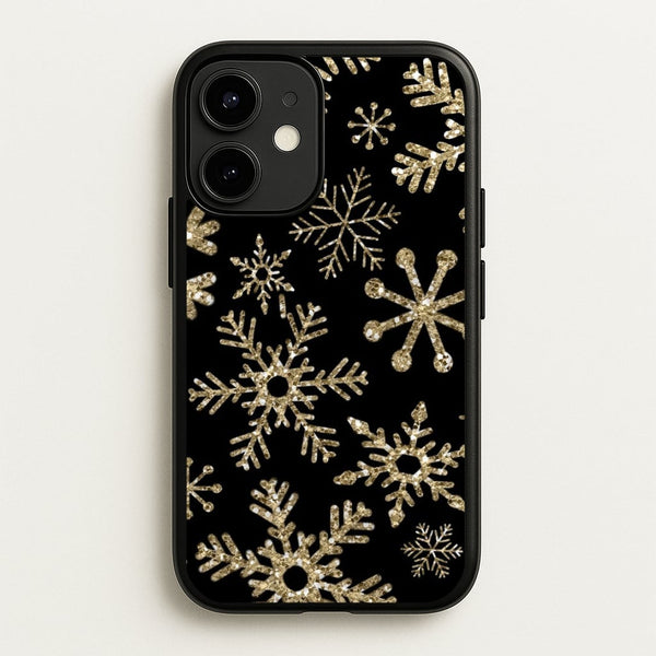 Gold Snowflake Pattern  -  Phone Case for iPhone 12 Mini
