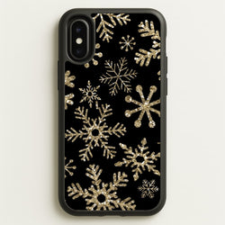 Gold Snowflake Pattern  -  Phone Case for iPhone X / XS