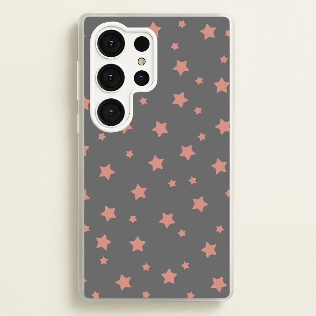 Rose Gold Star Pattern  -  Phone Case for Galaxy S25 Ultra