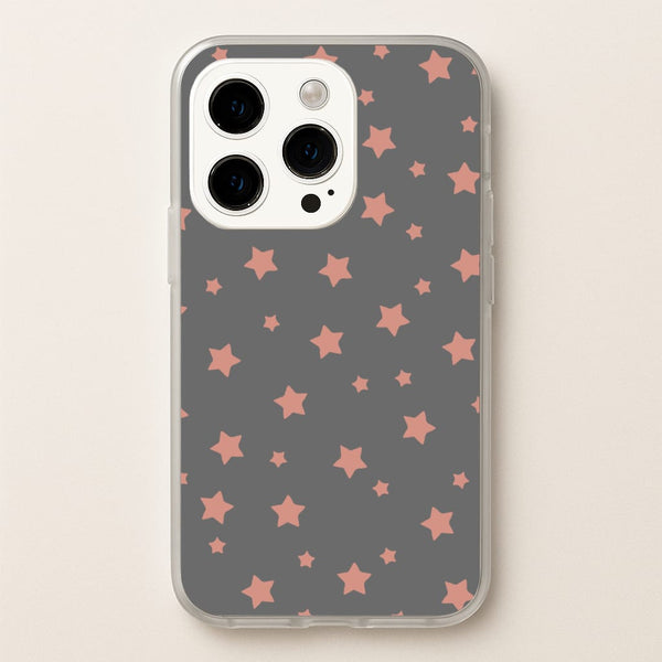 Rose Gold Star Pattern  -  Phone Case for iPhone 15 Pro Max