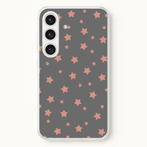 Rose Gold Star Pattern  -  Phone Case for Galaxy S24 Plus