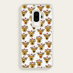 Reindeers In Santa Hats Pattern  -  Phone Case for Galaxy S9 Plus
