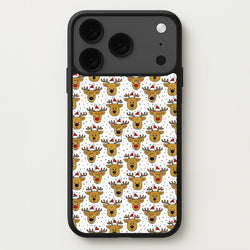 Reindeers In Santa Hats Pattern Phone Case for iPhone 17 Pro