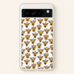 Reindeers In Santa Hats Pattern  -  Phone Case for Google Pixel 8 Pro