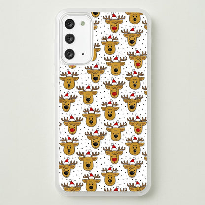 Reindeers In Santa Hats Pattern  -  Phone Case for Galaxy Note 20