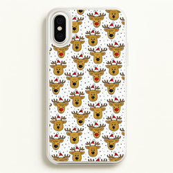 Reindeers In Santa Hats Pattern  -  Phone Case for iPhone XS Max