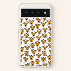 Reindeers In Santa Hats Pattern  -  Phone Case for Google Pixel 7 Pro