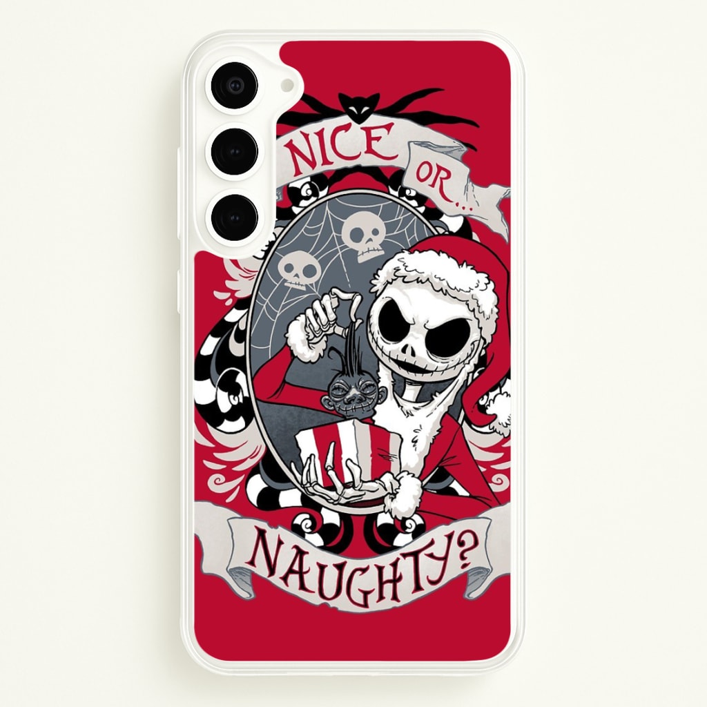Nice Or Naughty - A Nightmare Before Christmas  -  Phone Case for Galaxy S23