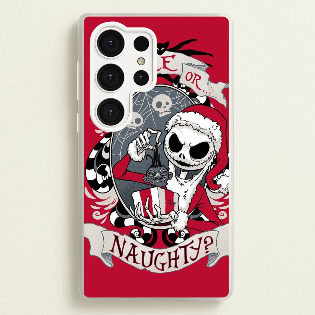 Nice Or Naughty - A Nightmare Before Christmas  -  Phone Case for Galaxy S25 Ultra