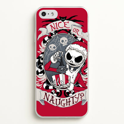 Nice Or Naughty - A Nightmare Before Christmas  -  Phone Case for iPhone 5 / 5s / SE 2016