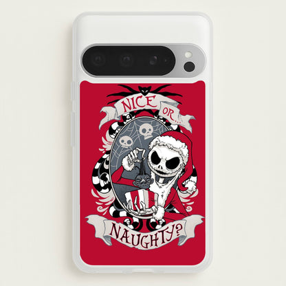 Nice Or Naughty - A Nightmare Before Christmas  -  Phone Case for Google Pixel 9 Pro XL
