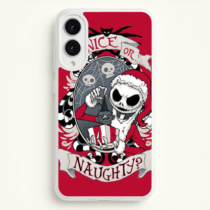 Nice Or Naughty - A Nightmare Before Christmas  -  Phone Case for Galaxy S25 Edge