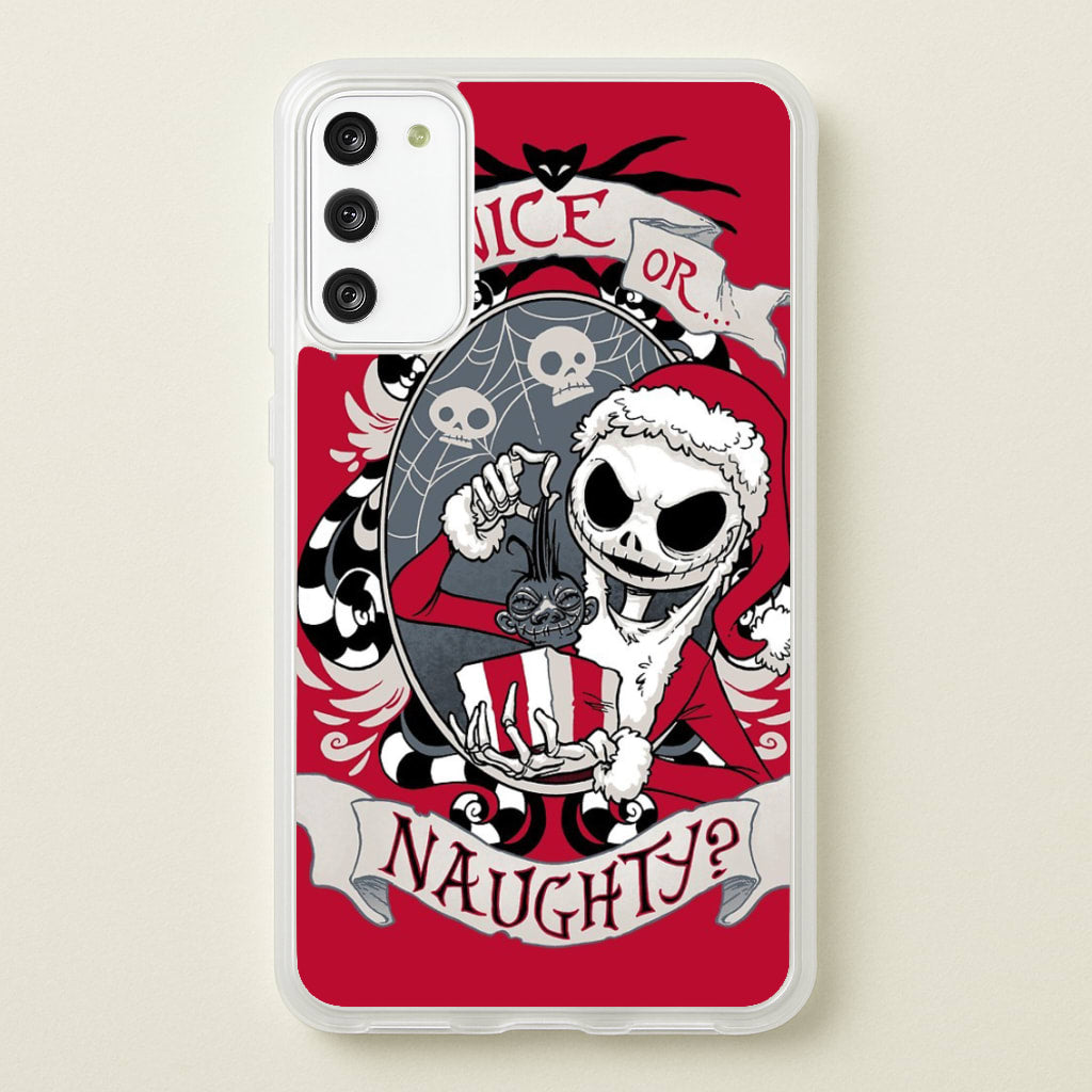 Nice Or Naughty - A Nightmare Before Christmas  -  Phone Case for Galaxy S20FE