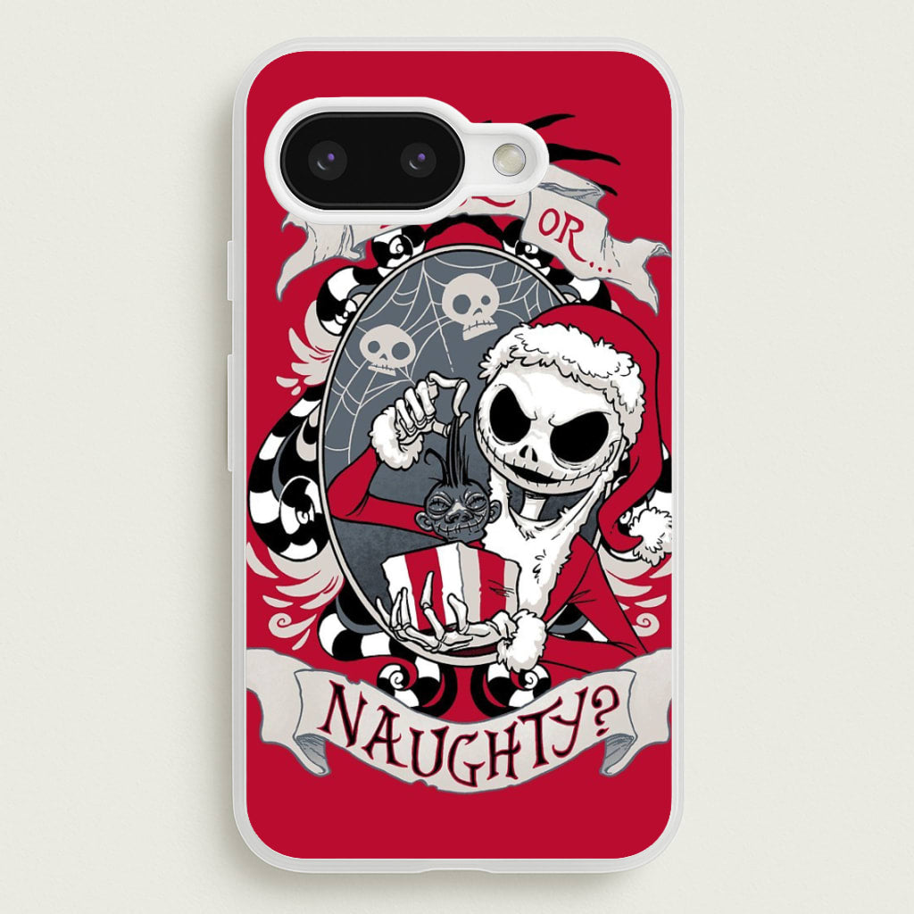 Nice Or Naughty - A Nightmare Before Christmas  -  Phone Case for Google Pixel 9a