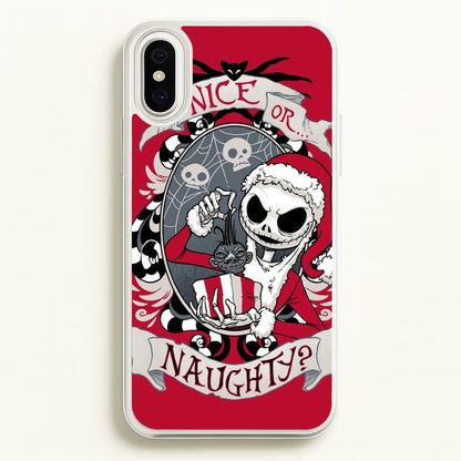 Nice Or Naughty - A Nightmare Before Christmas  -  Phone Case for iPhone XS Max