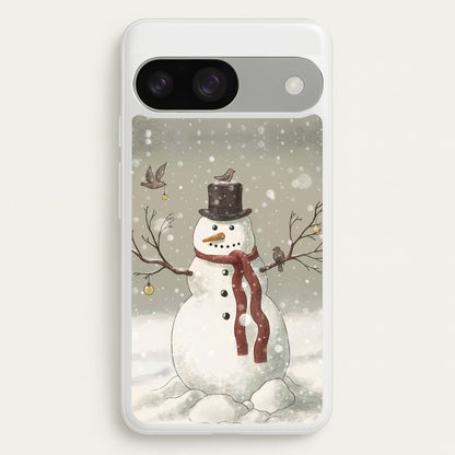 Christmas Snowman Drawing  -  Phone Case for Google Pixel 9 / 9 Pro
