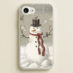 Christmas Snowman Drawing  -  Phone Case for iPhone 16e