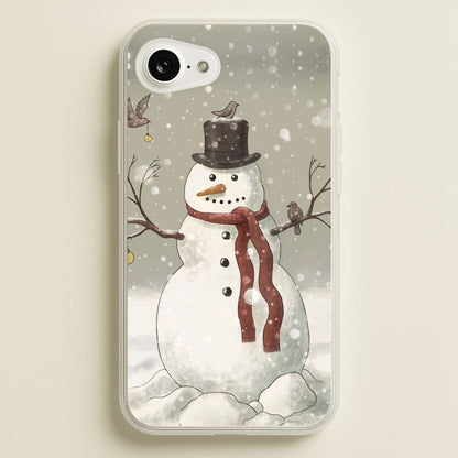 Christmas Snowman Drawing  -  Phone Case for iPhone 16e