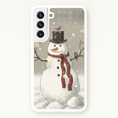 Christmas Snowman Drawing  -  Phone Case for Galaxy S22 Plus