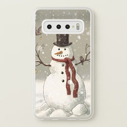 Christmas Snowman Drawing  -  Phone Case for Galaxy S10 Plus