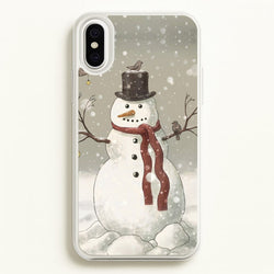 Christmas Snowman Drawing  -  Phone Case for iPhone XS Max