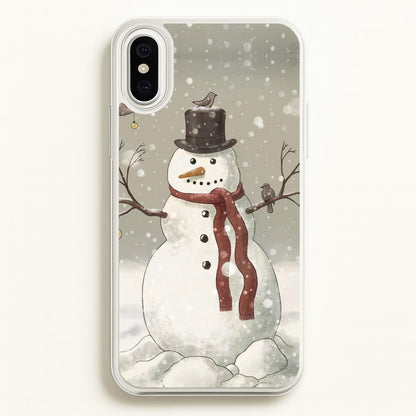 Christmas Snowman Drawing  -  Phone Case for iPhone XS Max