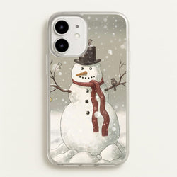 Christmas Snowman Drawing  -  Phone Case for iPhone 12 / 12 Pro