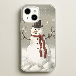 Christmas Snowman Drawing  -  Phone Case for iPhone 14