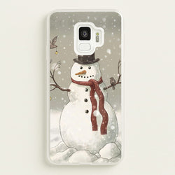Christmas Snowman Drawing  -  Phone Case for Galaxy S9