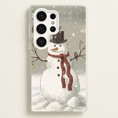 Christmas Snowman Drawing  -  Phone Case for Galaxy S25 Ultra