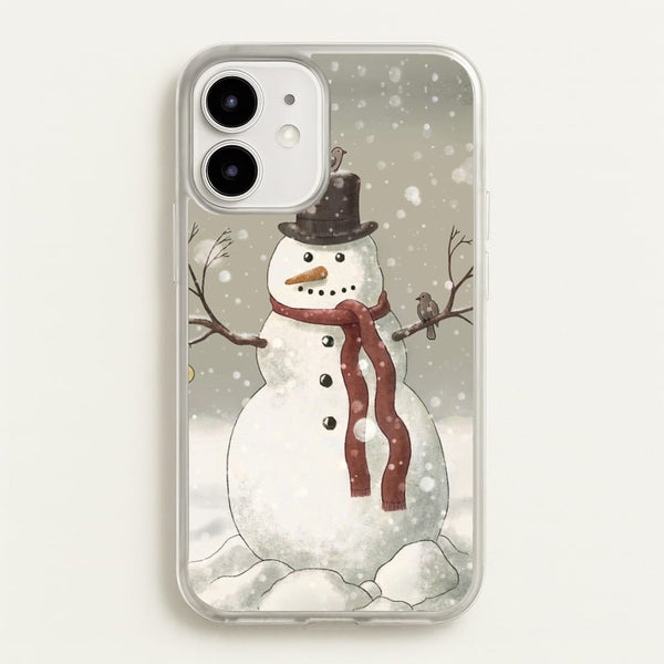 Christmas Snowman Drawing  -  Phone Case for iPhone 12 Mini