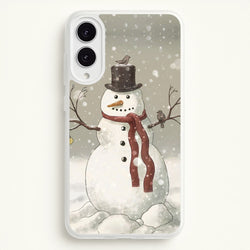 Christmas Snowman Drawing  -  Phone Case for Galaxy S25 Edge