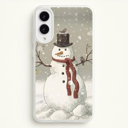 Christmas Snowman Drawing  -  Phone Case for Galaxy S25 Edge