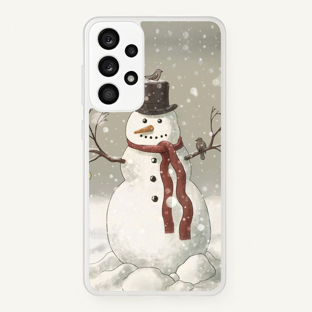 Christmas Snowman Drawing  -  Phone Case for Galaxy A33
