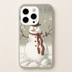 Christmas Snowman Drawing  -  Phone Case for iPhone 14 Pro