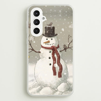 Christmas Snowman Drawing  -  Phone Case for Galaxy S23FE