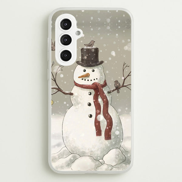 Christmas Snowman Drawing  -  Phone Case for Galaxy S23FE