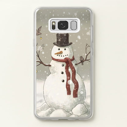 Christmas Snowman Drawing  -  Phone Case for Galaxy S8