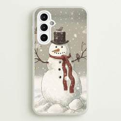 Christmas Snowman Drawing  -  Phone Case for Galaxy A14