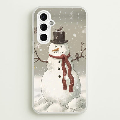 Christmas Snowman Drawing  -  Phone Case for Galaxy A14