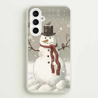 Christmas Snowman Drawing  -  Phone Case for Galaxy A16