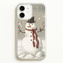 Christmas Snowman Drawing  -  Phone Case for iPhone 11