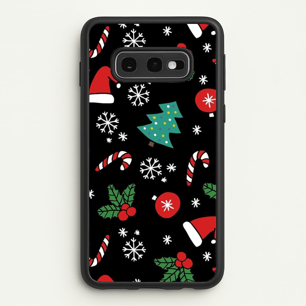 Christmas Objects Pattern  -  Phone Case for Galaxy S10e